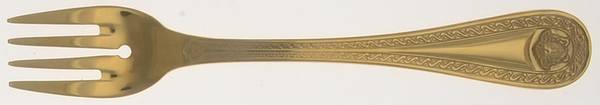 Medusa (Gold Plated) Individual Solid Fish Fork