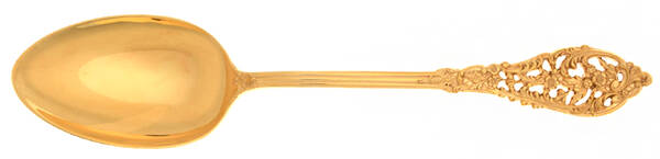 Gold Florentine Lace (Sterling Vermeil) Tablespoon (Serving Spoon)
