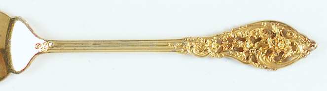 Gold Florentine Lace (Sterling Vermeil) Individual Salad Fork