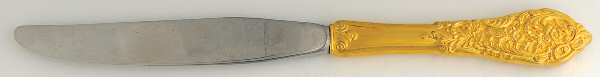 Gold Florentine Lace (Sterling Vermeil) Modern Hollow Knife