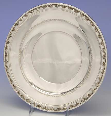 X458 (Sterling, Hollowware) 10" Sandwich Plate