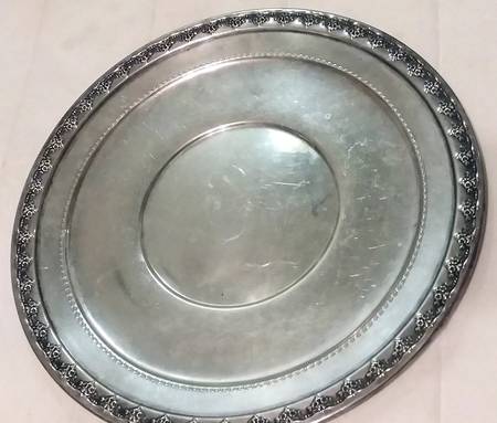 X458 (Sterling, Hollowware) 14" Round Tray