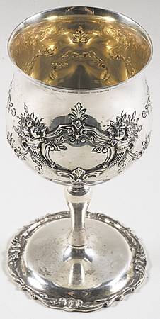 Francis I (Sterling, Hollowware, Reed&Barton, Dates) Sterling Chased Water Goblet