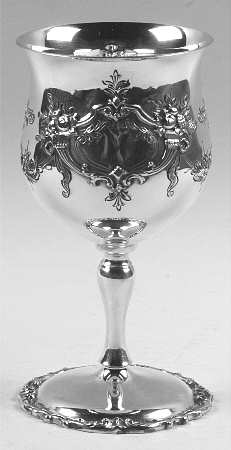 Francis I (Sterling, Hollowware, Reed&Barton, Dates) Sterling Chased Water Goblet
