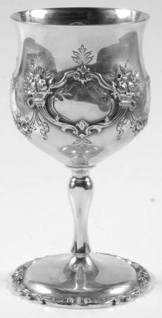 Francis I (Sterling, Hollowware, Reed&Barton, Dates) Sterling Chased Water Goblet