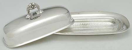 Francis I (Sterling, Hollowware, No Dates) Sterling 1/4 Lb Covered Butter with Glass Liner