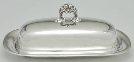 Francis I (Sterling, Hollowware, No Dates) Sterling 1/4 Lb Covered Butter with Glass Liner