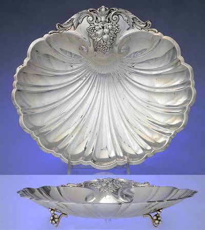 Francis I (Sterling, Hollowware, No Dates) Sterling Shell Sandwich Plate