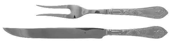 Monique (Stainless) Large 2-Piece Roast Carving Set w/Stainless Blade