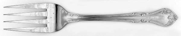 Rose Queen (Heritage) Medium Solid Cold Meat Serving Fork