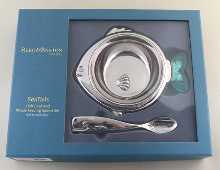 Sea Tails (Stainless) (2pc) Child's Set (Bowl & Infant Feeding Spoon)