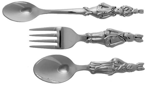 Bunnykins (Silverplate) 3-Piece Baby Set (BF, BS, INS)