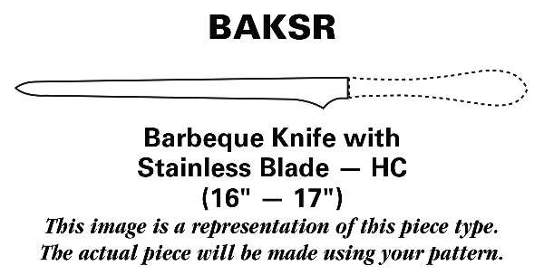Old Lace (Sterling, 1939, No Monograms) Barbeque Serving Knife with Stainless Blade HC