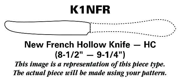 Orange Blossom Old(Sterling, No Monos, No Flr Bowl) New French Hollow Knife  HC