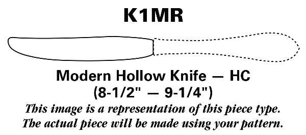 Strasbourg (Sterling, Lion-Anchor-G, 1897) Modern Hollow Knife HC