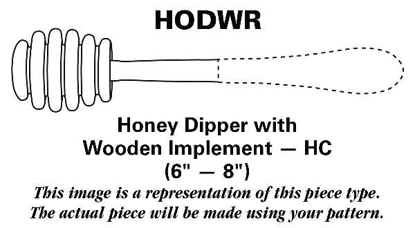 Chantilly Gold (Sterling, Gold Acct) Honey Dipper with Wood Implement HC