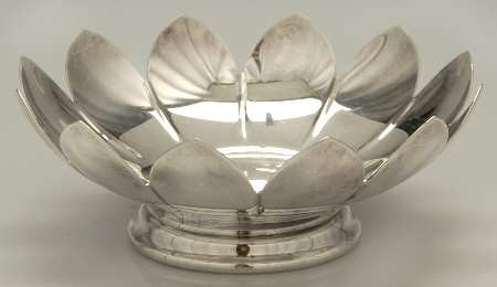 Water Lily (Silverplate, Hollowware) Silverplate Bon Bon Bowl