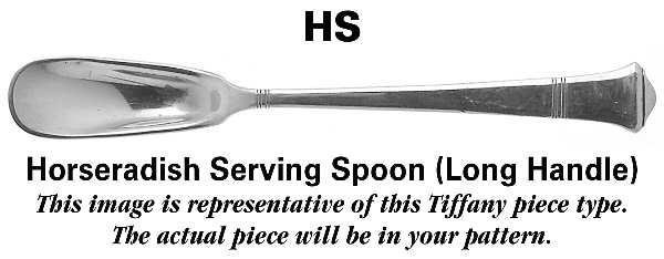 English King (Sterling, 1885, No Monograms) Large Horseradish Serving Spoon