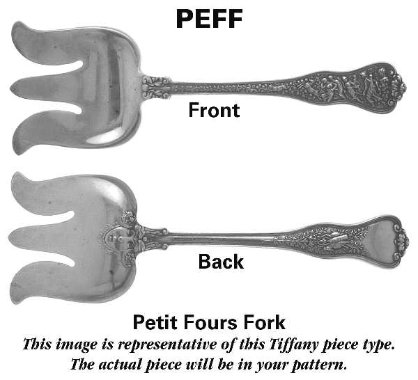 Shell & Thread (Sterling, 1905, No Monograms) Petit Fours Fork
