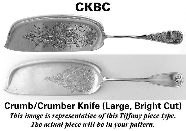 Japanese Gold (Strl, 1871, Gold Vermeil) Large Bright Cut Crumber Knife