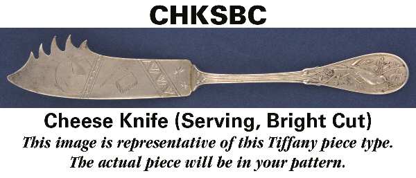 Japanese Gold (Strl, 1871, Gold Vermeil) Cheese Serving Knife Bright Cut