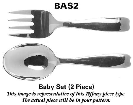English King (Sterling, 1885, No Monograms) 2 Pc Baby Set (BF, BS)