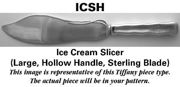 English King (Sterling, 1885, No Monograms) Large Hollow Handle Ice Cream Slicer Sterling Bld