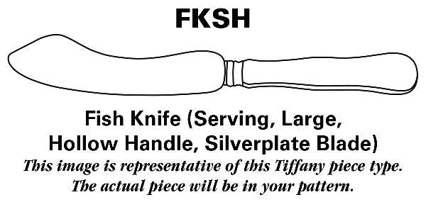 Olympian Gold (Sterling, 1878, Gold Vermeil) Large Hollow Handle Fish Serving Knife