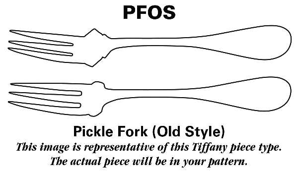 English King (Sterling, 1885, No Monograms) Old Style Pickle Fork