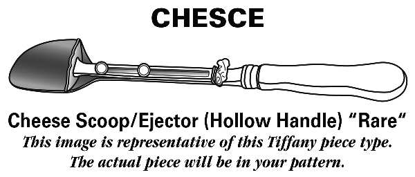 English King (Sterling, 1885, No Monograms) Hollow Handle Cheese Scoop/Ejector