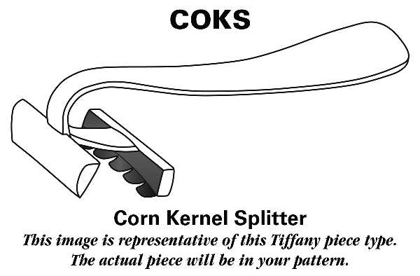 English King (Sterling, 1885, No Monograms) Corn Kernel Splitter