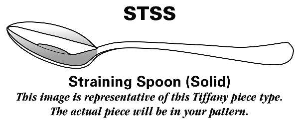 English King (Sterling, 1885, No Monograms) Solid Straining Spoon