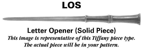 Japanese (Sterling, 1871, No Monograms) Letter Opener Solid Piece