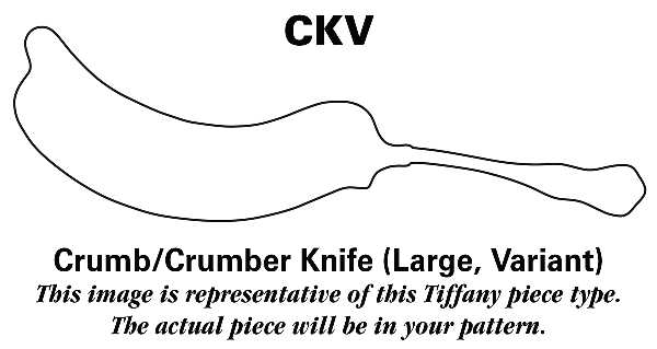 English King (Sterling, 1885, No Monograms) Crumb/Crumber Knife Large Variant
