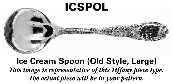 TIS10 (Sterling) Old Style Ice Cream Spoon Large