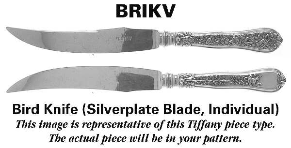 Japanese (Sterling, 1871, No Monograms) Individual Bird Knife with Silverplate Blade