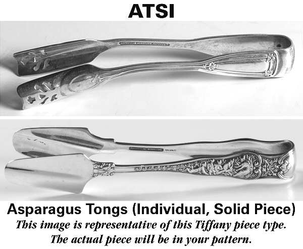 Flemish (Sterling, 1911, No Monograms) Solid Individual Asparagus Tongs