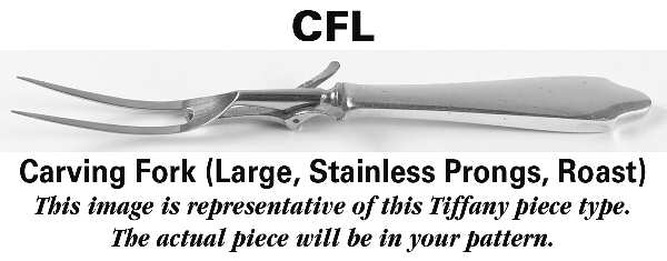Japanese (Sterling, 1871, No Monograms) Large Stainless-Prong Roast Carving Fork