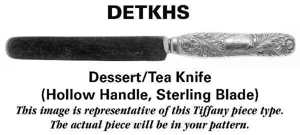 Japanese (Sterling, 1871, No Monograms) Dessert/Tea Knife Hollow Handle Sterling Blade