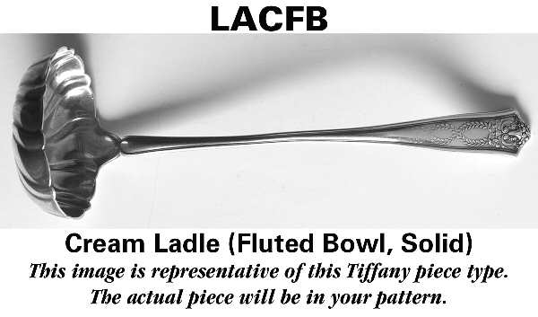Chrysanthemum Gold (Str, 1880, Gold Vermeil) Solid Fluted Bowl Cream Ladle
