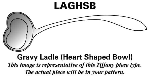 English King (Sterling, 1885, No Monograms) Gravy Ladle with Heart Shape Bowl