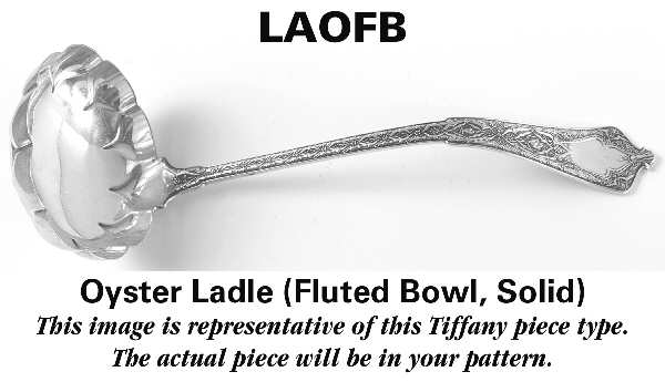 Japanese (Sterling, 1871, No Monograms) Solid Oyster Ladle with Fluted Bowl