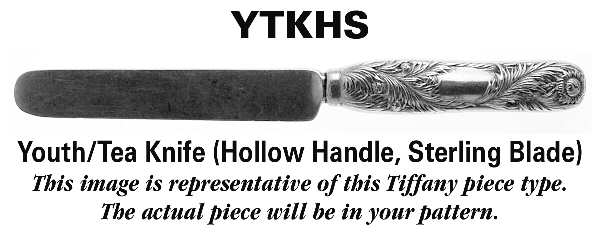 TIS10 (Sterling) Hollow Handle Youth/Tea Knife with Sterling Blade