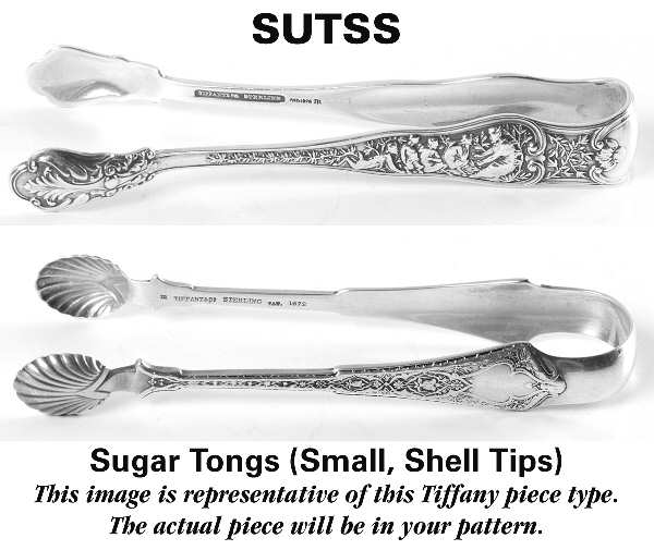 Japanese Gold (Strl, 1871, Gold Vermeil) Sugar Tongs Small with Shell Tips