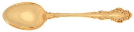 Golden Spanish Baroque (Gold Vermeil, 1965) Dessert/Oval Soup Spoon