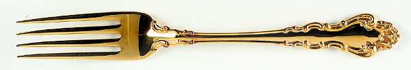 Golden Spanish Baroque (Gold Vermeil, 1965) Fork