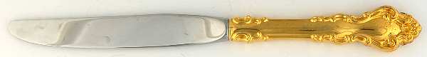 Golden Spanish Baroque (Gold Vermeil, 1965) Modern Hollow Knife