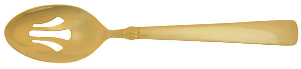 Gold Sanderling (Gold Electroplate) Pierced Tablespoon (Serving Spoon)