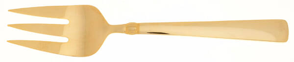 Gold Sanderling (Gold Electroplate) Large Solid Cold Meat Serving Fork