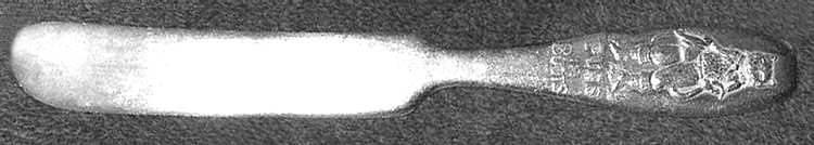 Puss N Boots (silverplate) Baby Knife with Stainless Blade